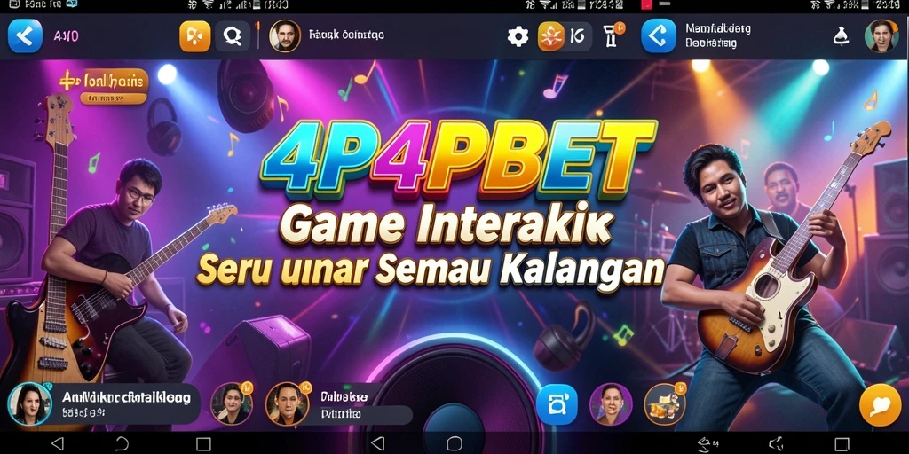 Screenshot 4P4PBET menampilkan gameplay seru dengan musik interaktif.