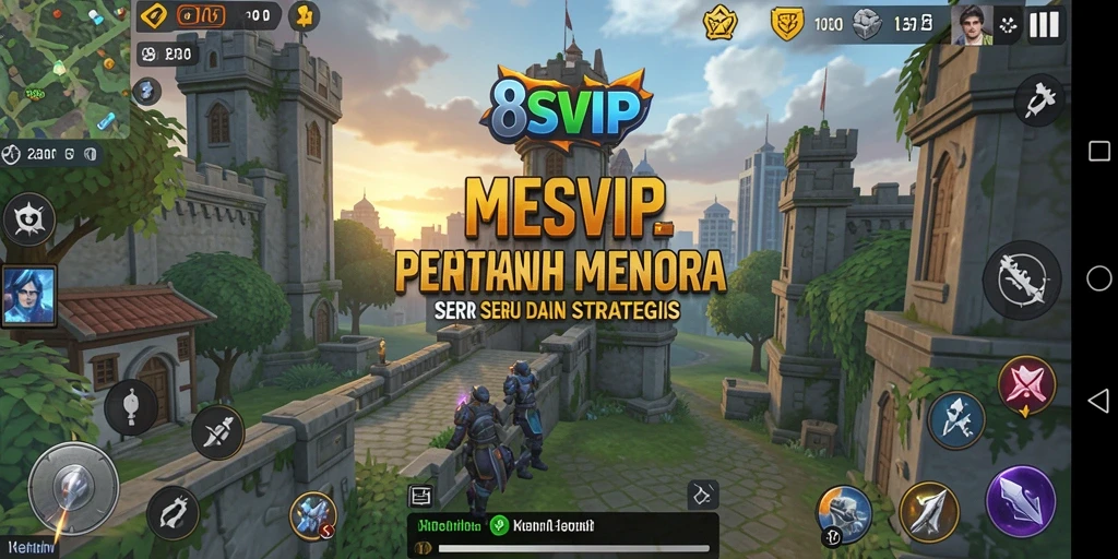 Gameplay seru 8SVIP dalam bertahan dari gelombang serangan musuh.