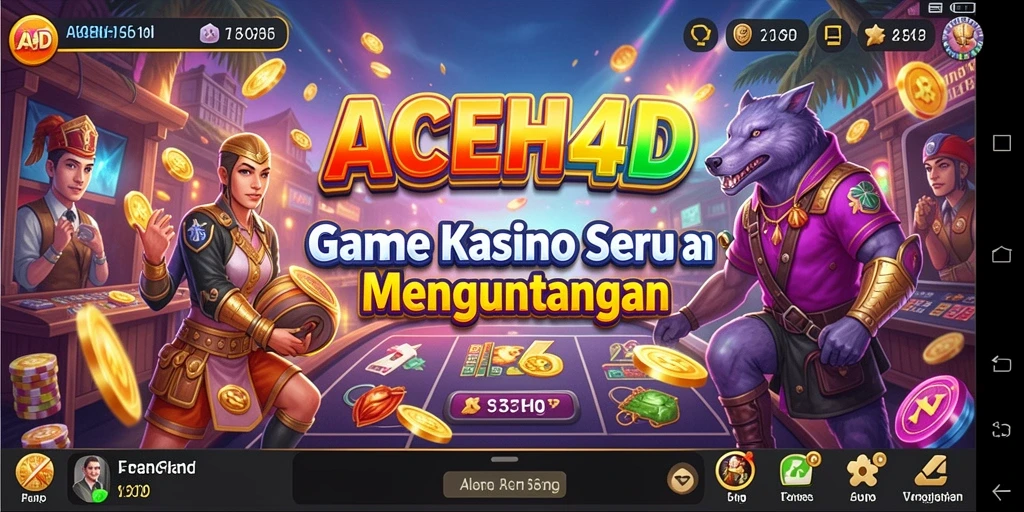 Screenshot utama ACEH4D menampilkan permainan Kasino yang menarik dan seru.