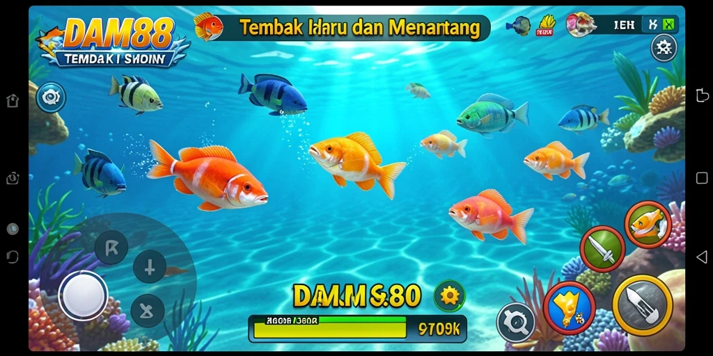 Tampilan gameplay menarik dari <strong>DAM88</strong> dengan aksi tembak ikan yang seru.