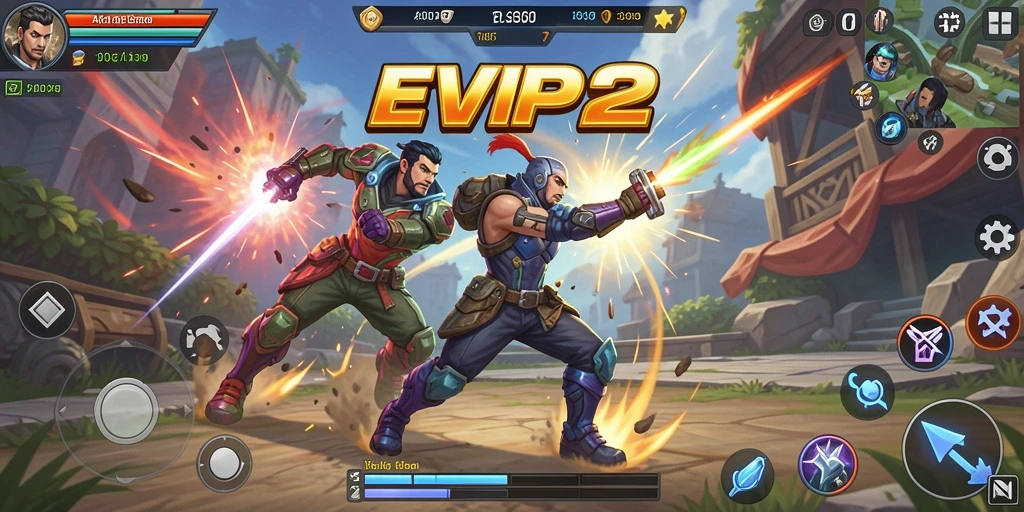 Tangkapan layar menampilkan aksi mendebarkan dalam EVIP2.