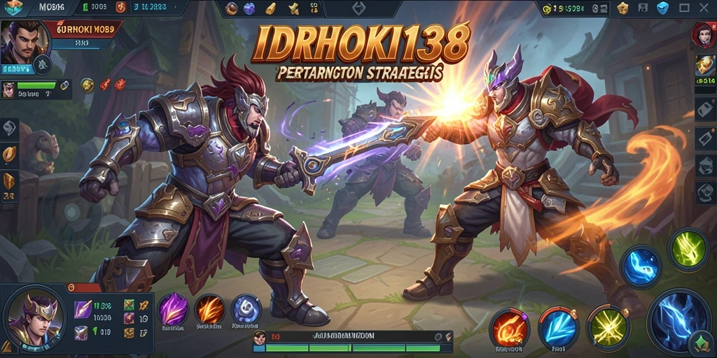 Tangkapan layar IDRHOKI138 menunjukkan pertempuran heroik dalam arena MOBA.