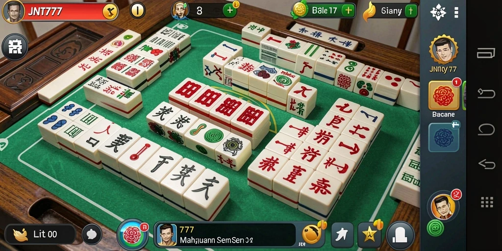 Tangkap layar JNT777 menampilkan gameplay Mahjong yang menantang dan menarik.