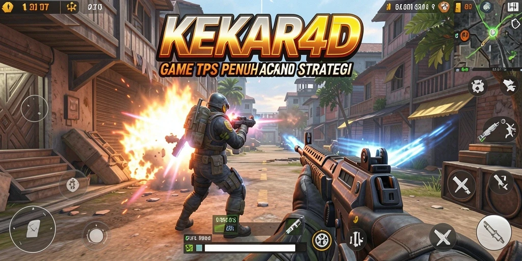 Tangkapan layar gameplay KEKAR4D yang mendebarkan dengan aksi tembak-menembak.