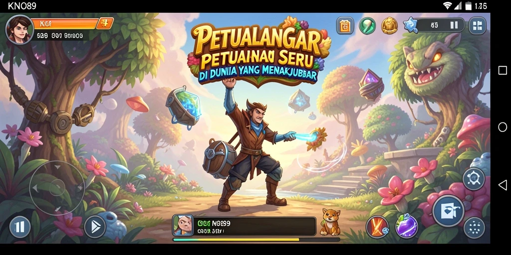 Tampilan gameplay KNO89 menampilkan petualangan yang seru dan lingkungan yang menakjubkan.