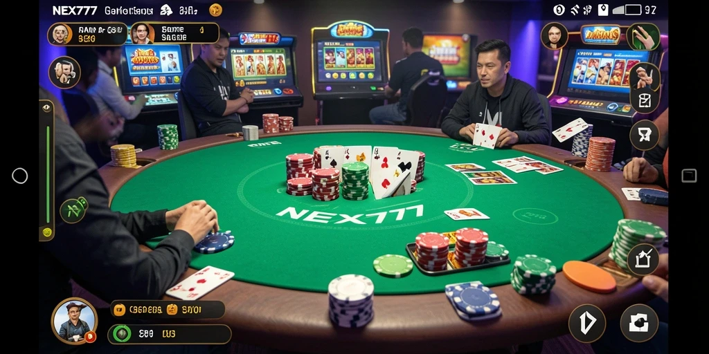 Gameplay seru NEX777 dengan interaksi pemain nyata.