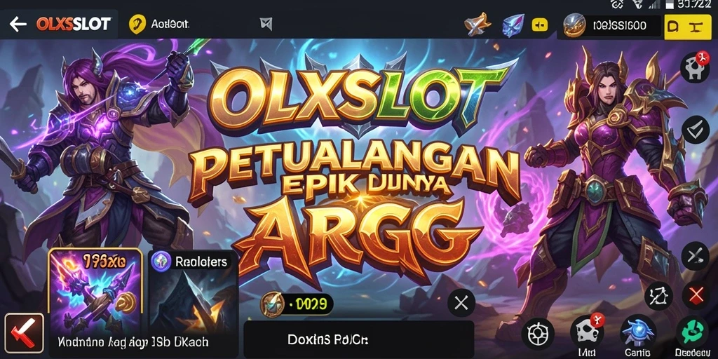 Tangkapan layar gameplay <strong>OLXSLOT</strong> dengan karakter bertarung melawan monster.