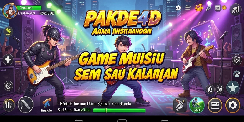 Tampilan seru dari gameplay musik di PAKDE4D.
