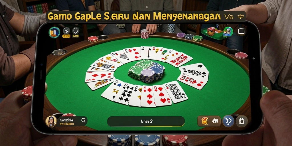 Tampilan gameplay seru saat bermain Gaple di PANDAWIN.