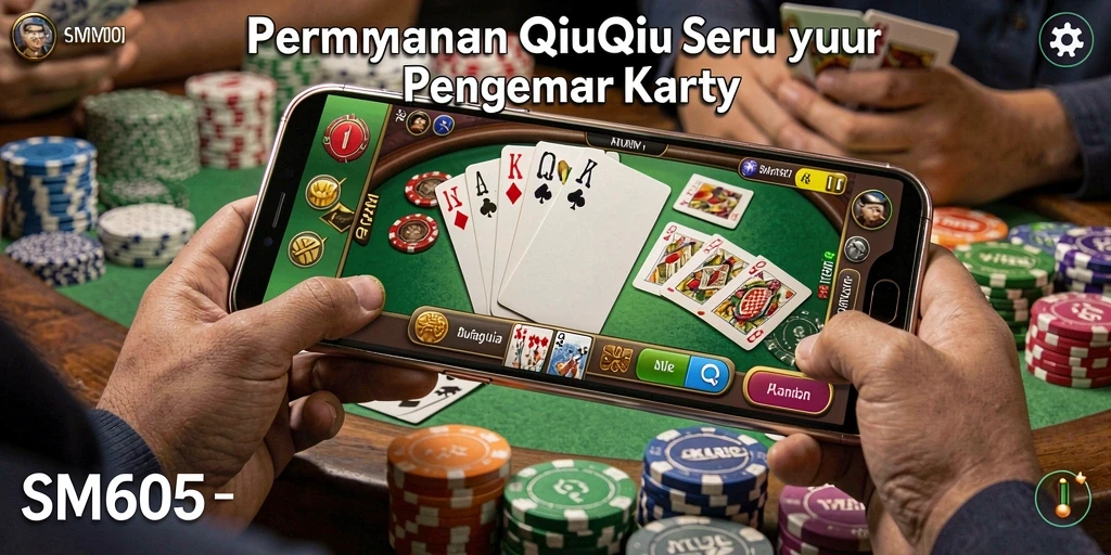 Tampilan gameplay QiuQiu di SM605 yang seru dan interaktif.