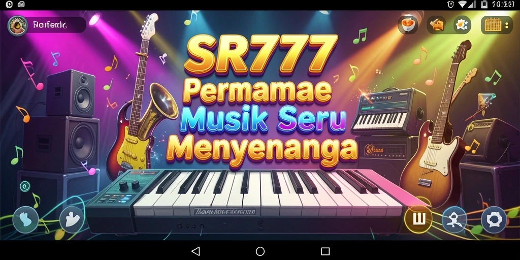 Tampilan gameplay SR777 yang menarik dengan berbagai instrumen musik.