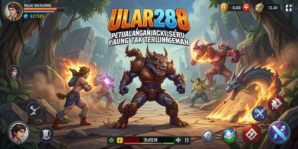 Screenshot utama gameplay ULAR288 menampilkan aksi seru dan intens.