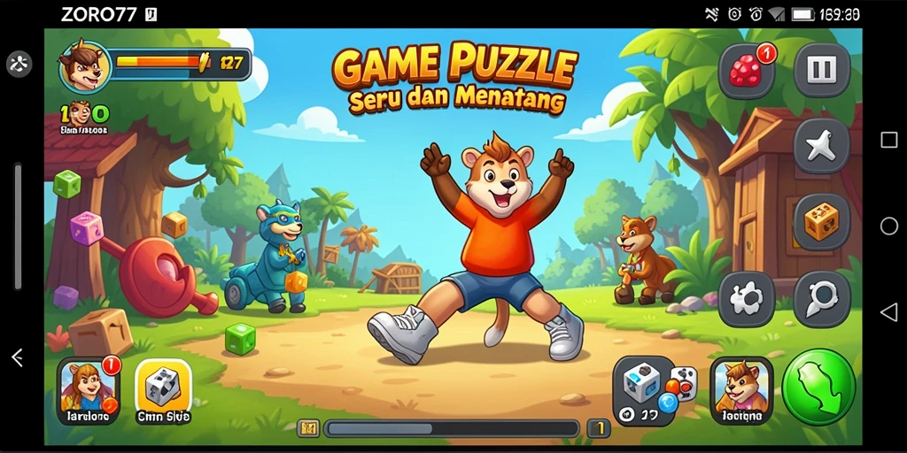 Tampilan gameplay ZORO77 yang menantang dan mendebarkan.