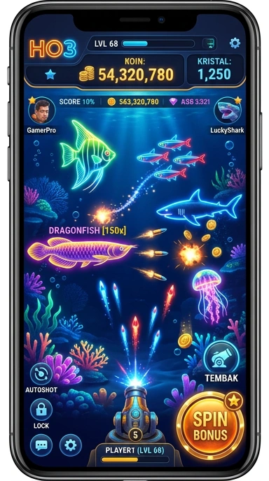 Screenshot antarmuka utama ho3 yang menarik dan mudah dinavigasi.